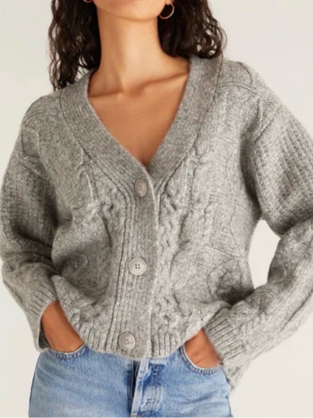 🏷️ Z SUPPLY Chunky Cable Knit Cardigan 🤎